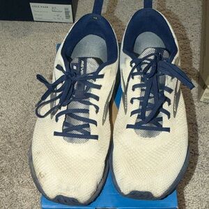 Brooks White and Blue Sneakers